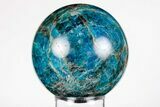 Bright Blue Apatite Sphere - Madagascar #198766-1